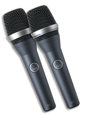 AKG C5 and D5 handheld vocal microphones