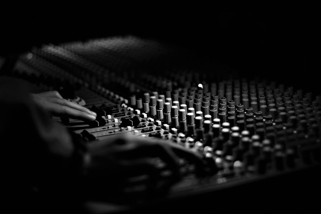 Professional mixing console — stock photograph
