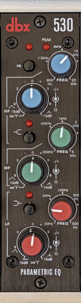 dbx 530 parametric EQ module installed in the API 2448