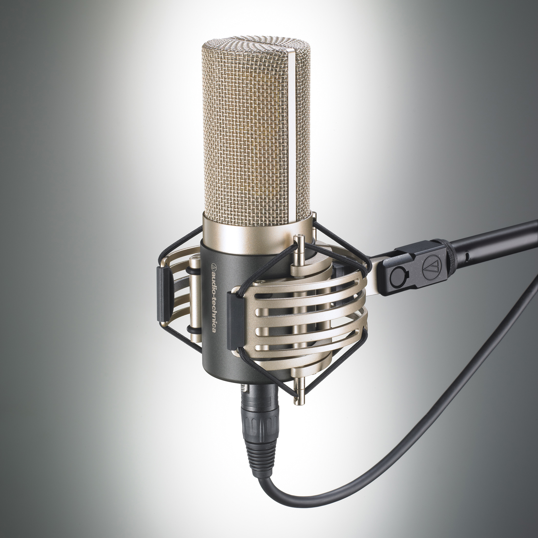 Audio-Technica AT5040 studio microphone in its AT8480 shock mount