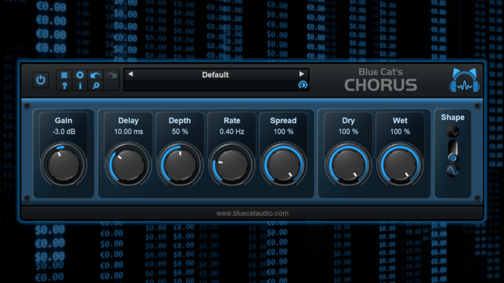 Blue Cat's Chorus software interface