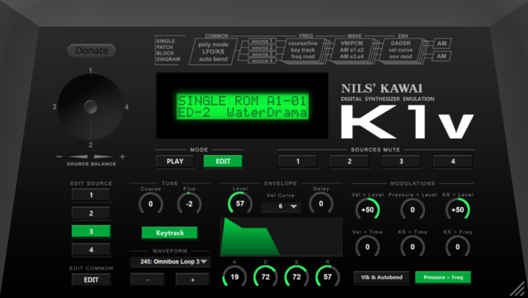 Nils K1v software interface