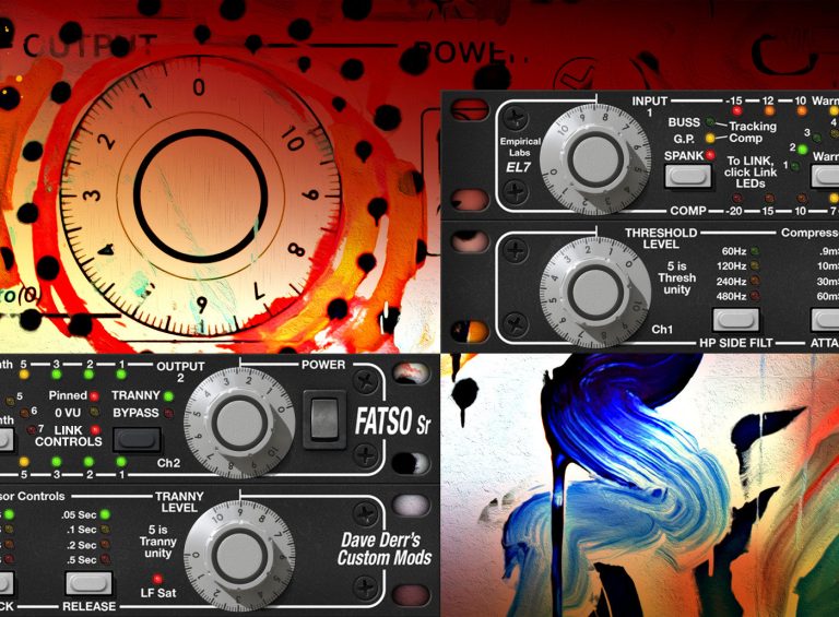 Universal Audio UAD Empirical Labs FATSO Tape Simulator plug-in interfaces