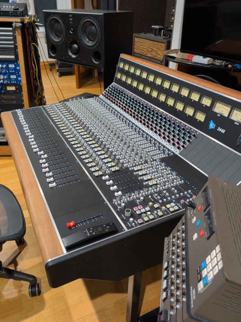 API 2448 analog recording console in the TAM studio
