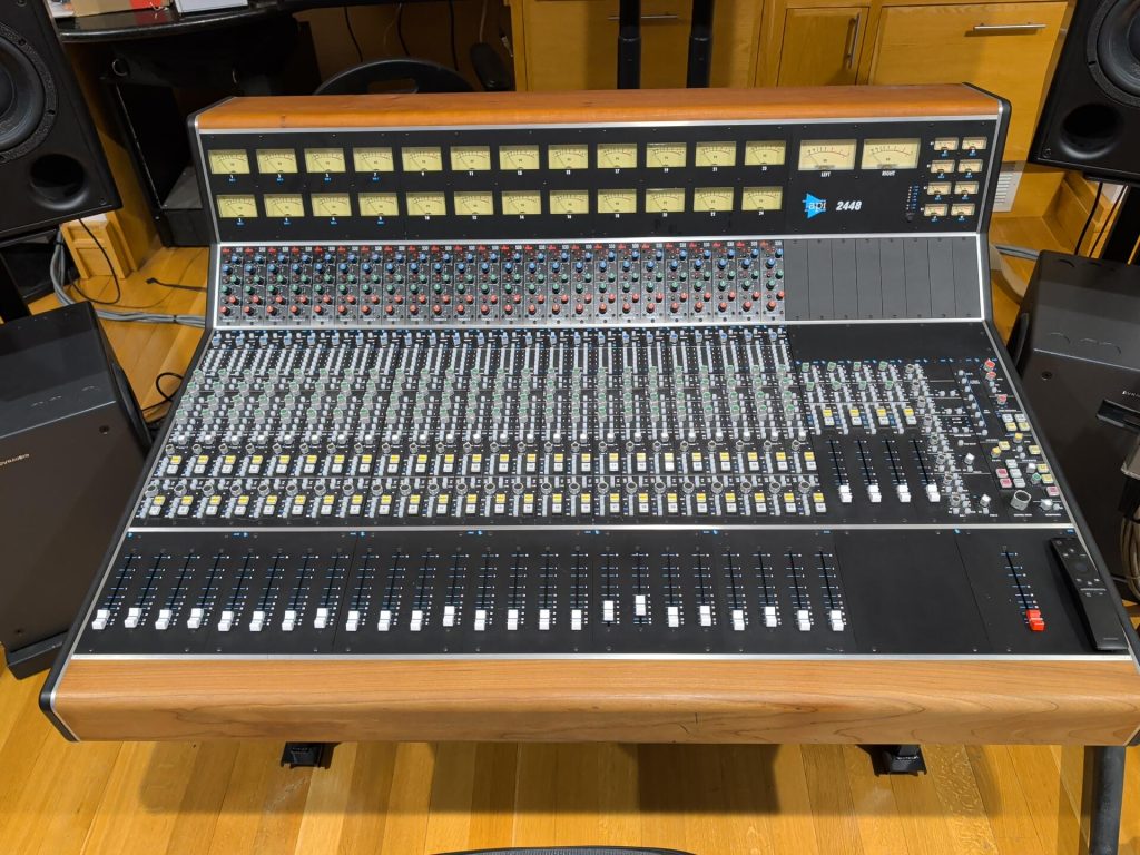 API 2448 analog mixing console in the TAM studio