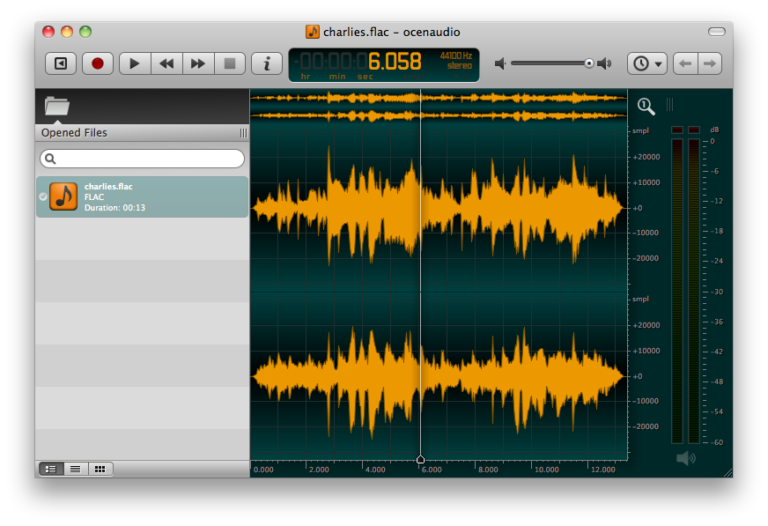 ocenaudio software interface